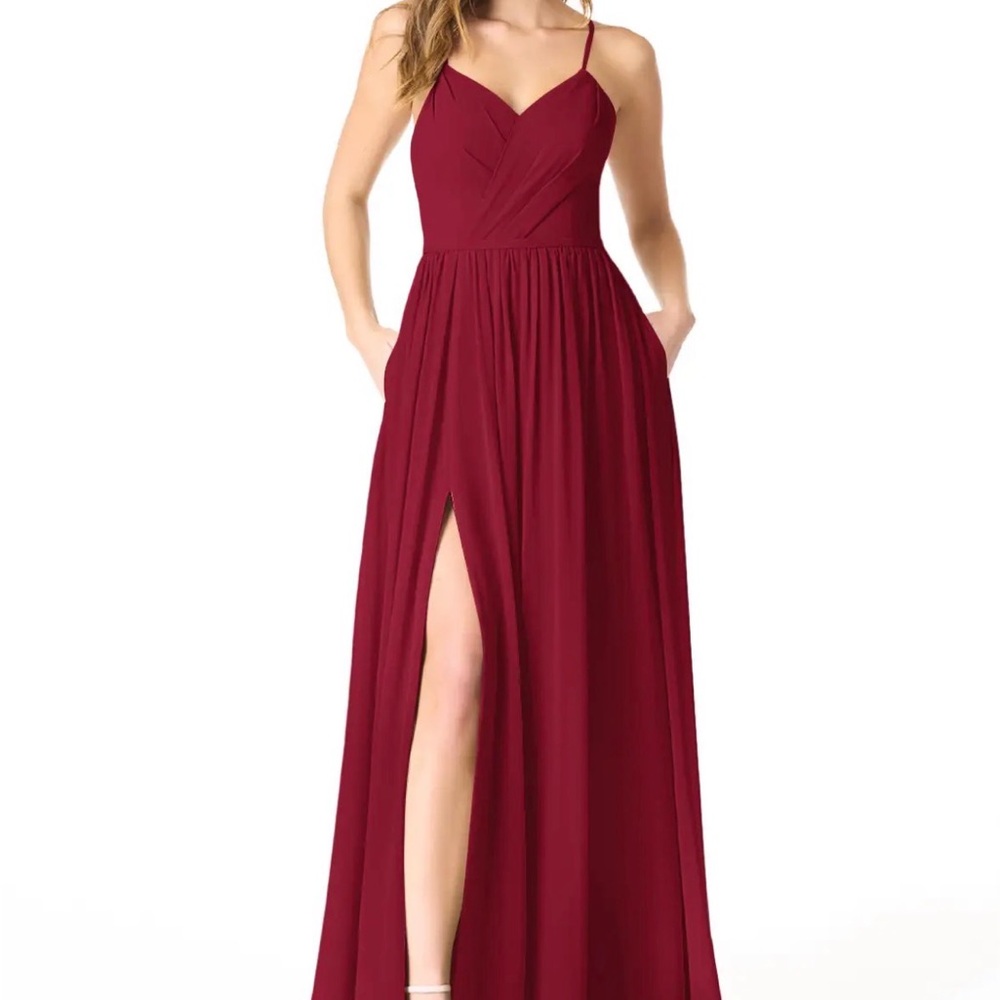 NWT Azazie Burgundy Cora Dress